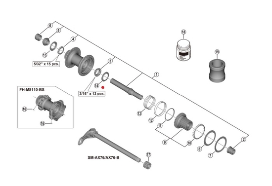 Пыльник внутренний Shimano FH-M8110