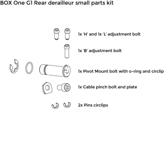 З/ч для заднего переключателя Box One. 11 Speed Rear Derailleur Small Parts