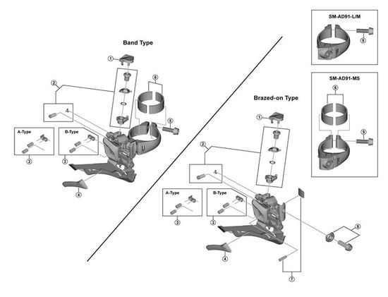 Фиксирующие болты Shimano для ULTEGRA FD-R8000