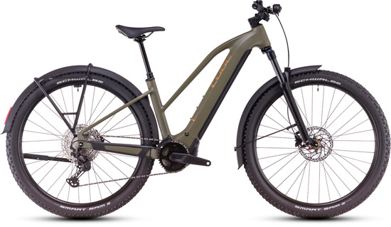 Электровелосипед Cube Reaction Hybrid Pro 600 Lady Allroad dustyolive´n´gold